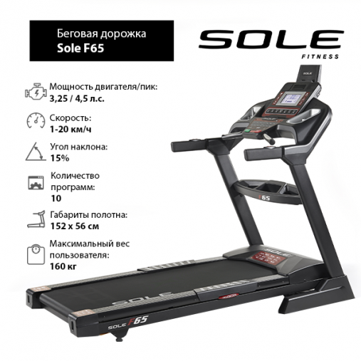 Беговая дорожка Sole Fitness F65 (2019)