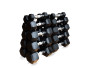 Набор гексагональных гантелей от 10 до 50 кг (17 пар, 1020 кг) с профессиональной 3-ярусной стойкой Perform Better