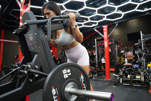 Тренажер Гак V-присед серии Peach Builder PB311 (нагружаемый дисками 50 мм) Тренажер Гак V-присед серии Peach Builder PB311 (нагружаемый дисками 50 мм)